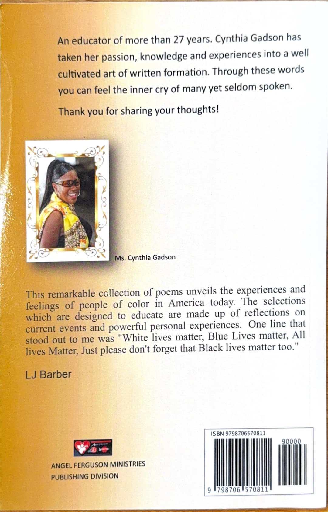 Cynthia Gadson author portrait from book cover